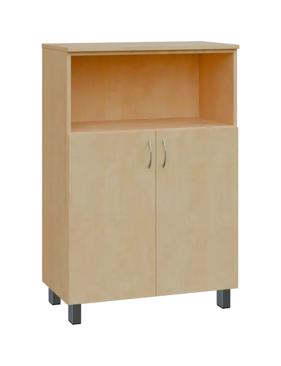 SN 3 - 8DN kancelářská skříň, 2-dveřová/nika, 1180x800x400, bříza světlá