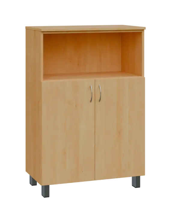 SN 3 - 8DN kancelářská skříň, 2-dveřová/nika, 1180x800x400, javor horský