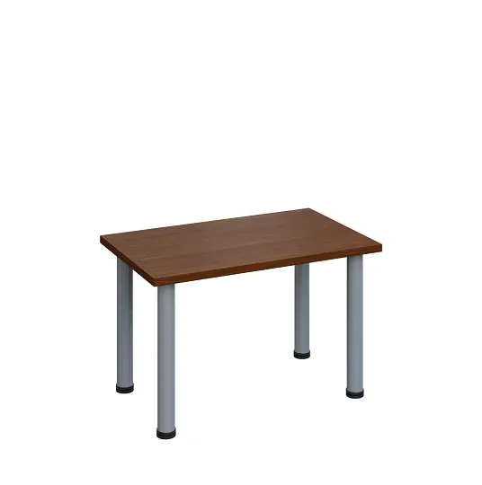 G-43 Konferenční stolek 800 x 500 mm, deska 25 mm, ořech královský / nohy stříbrné RAL9006