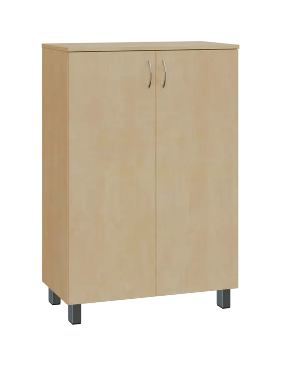 SN 3 - 8D kancelářská skříň, 2-dveřová, 1180x800x400, bříza světlá