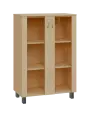SN 3 - 8S kancelářská skříň, 2-dveřová, prosklená, 1180x800x400, bříza světlá