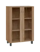 SN 3 - 8S kancelářská skříň, 2-dveřová, prosklená, 1180x800x400, dub bardolino