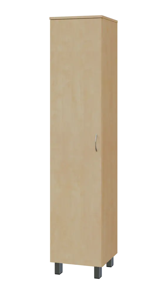 SN 5 - 4D kancelářská skříň, 1-dveřová, levá, 1876x400x400, bříza světlá