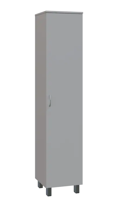 SN 5 - 4D kancelářská skříň, 1-dveřová, pravá, 1876x400x400, šedá