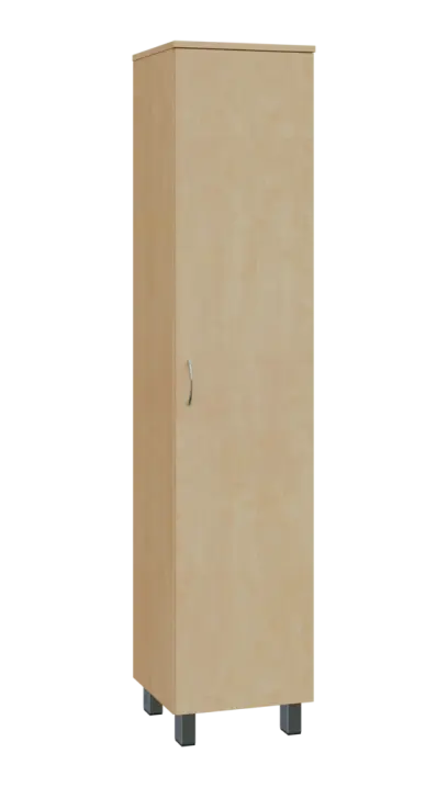 SN 5 - 4D kancelářská skříň, 1-dveřová, pravá, 1876x400x400, bříza světlá