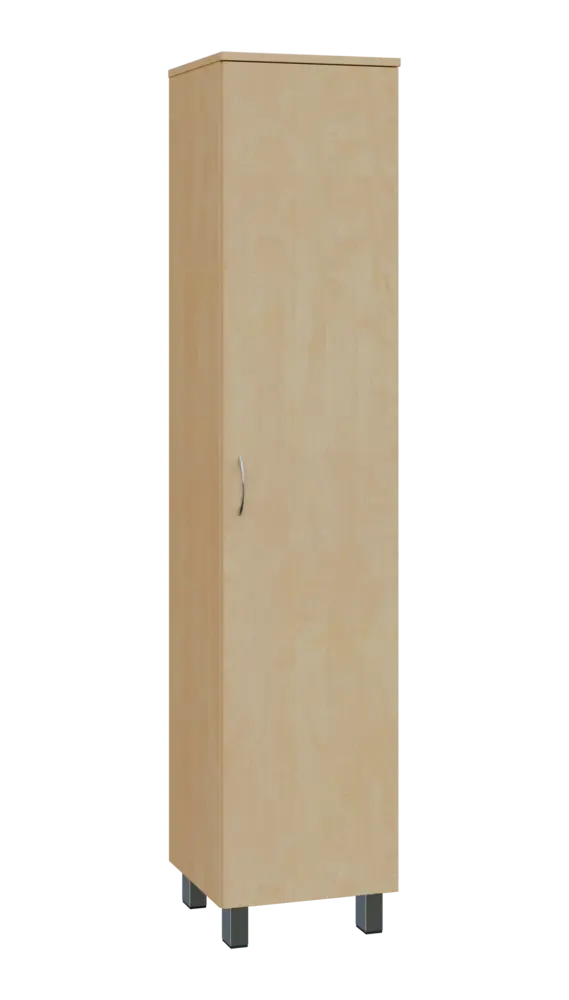SN 5 - 4D kancelářská skříň, 1-dveřová, pravá, 1876x400x400, bříza světlá