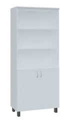 SN 5 - 8DN3 kancelářská skříň, 2-dveřová/nika, 1876x800x400, bílá