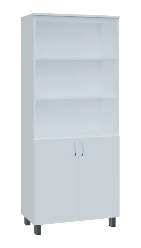 SN 5 - 8DN3 kancelářská skříň, 2-dveřová/nika, 1876x800x400, bílá