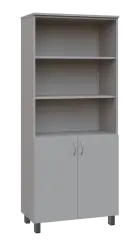 SN 5 - 8DN3 kancelářská skříň, 2-dveřová/nika, 1876x800x400, šedá