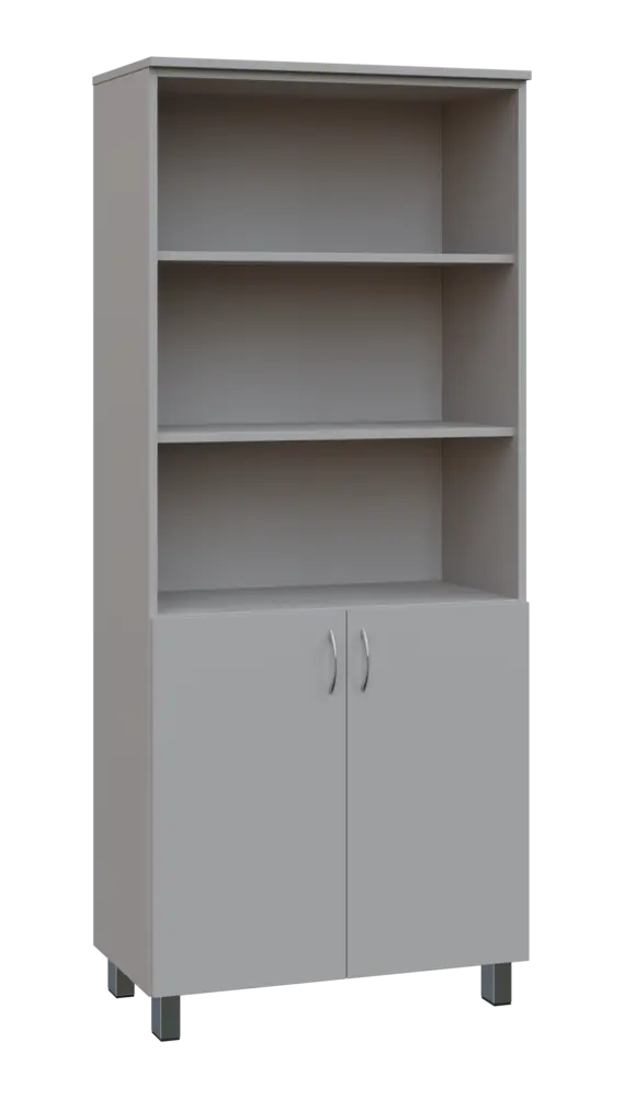 SN 5 - 8DN3 kancelářská skříň, 2-dveřová/nika, 1876x800x400, šedá