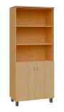 SN 5 - 8DN3 kancelářská skříň, 2-dveřová/nika, 1876x800x400, javor horský