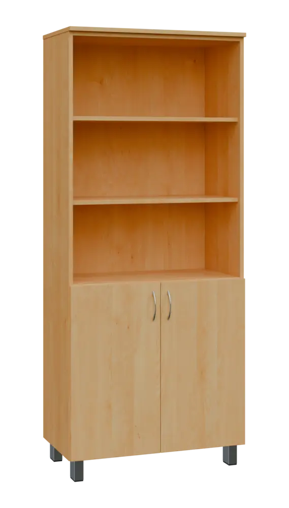 SN 5 - 8DN3 kancelářská skříň, 2-dveřová/nika, 1876x800x400, javor horský