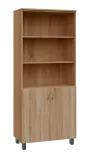SN 5 - 8DN3 kancelářská skříň, 2-dveřová/nika, 1876x800x400, dub bardolino