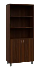 SN 5 - 8DN3 kancelářská skříň, 2-dveřová/nika, 1876x800x400, ořech královský