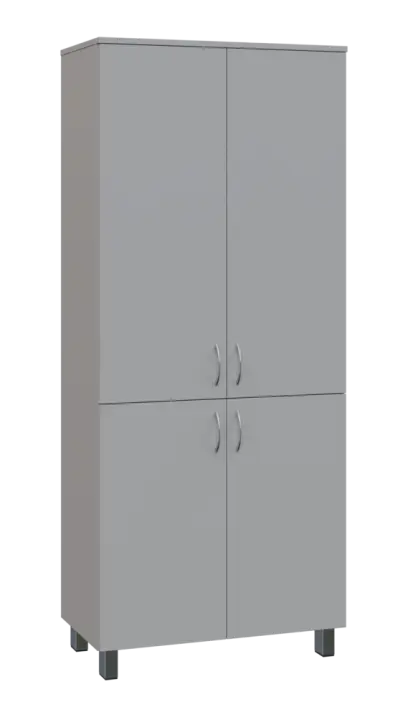 SN 5 - 84D kancelářská skříň, 4-dveřová, 1876x800x400, šedá