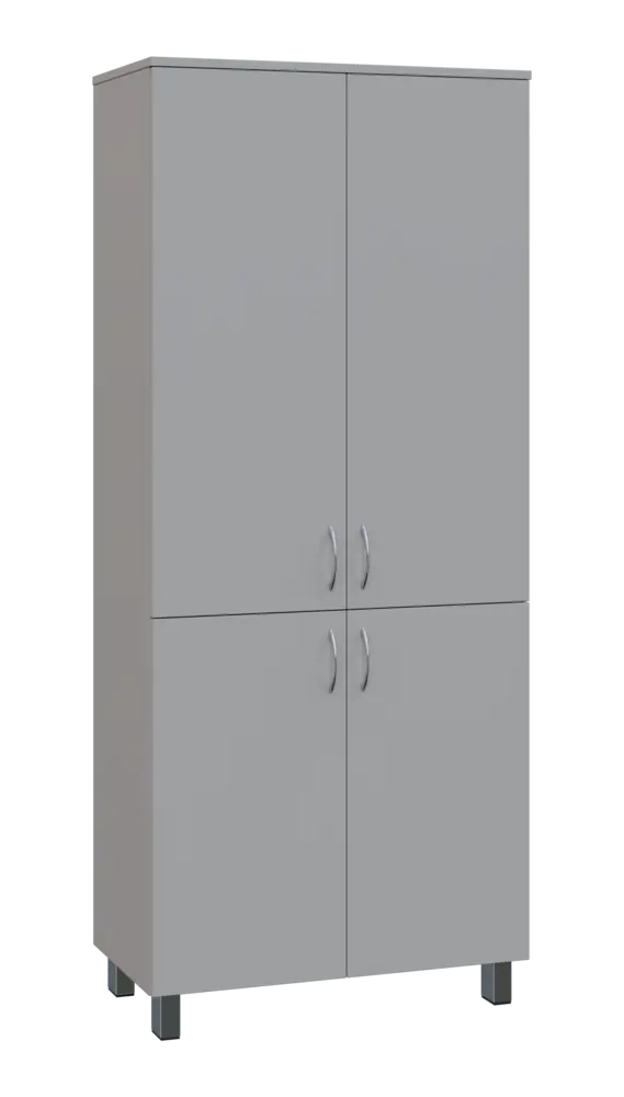 SN 5 - 84D kancelářská skříň, 4-dveřová, 1876x800x400, šedá