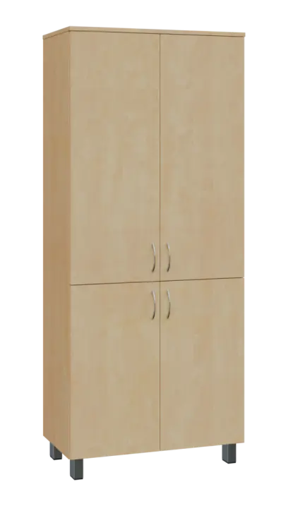 SN 5 - 84D kancelářská skříň, 4-dveřová, 1876x800x400, bříza světlá