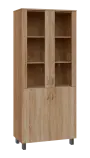 SN 5 - 8DS kancelářská skříň, 4-dveřová/prosklená, 1876x800x400, dub bardolino