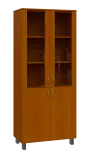 SN 5 - 8DS kancelářská skříň, 4-dveřová/prosklená, 1876x800x400, třešeň šumavská