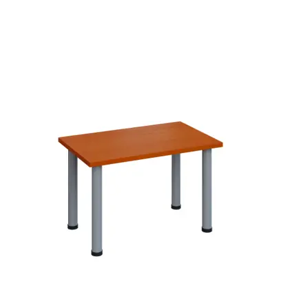 G-43 Konferenční stolek 800 x 500 mm, deska 25 mm, třešeň šumavská / nohy stříbrné RAL9006