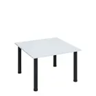 G-43 Konferenční stolek 800 x 800 mm, deska 18 mm, bílá / nohy černé RAL9005