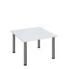 G-43 Konferenční stolek 800 x 800 mm, deska 18 mm, bílá / nohy chrom