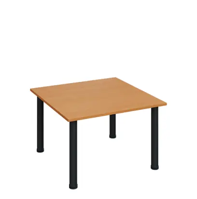 G-43 Konferenční stolek 800 x 800 mm, deska 18 mm, buk royal / nohy černé RAL9005