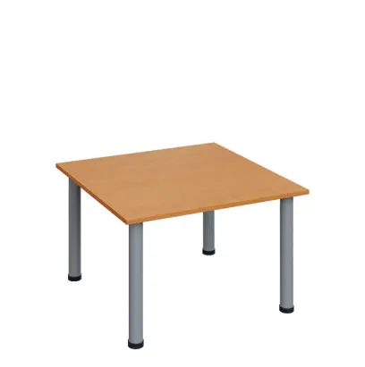 G-43 Konferenční stolek 800 x 800 mm, deska 18 mm, buk royal / nohy stříbrné RAL9006