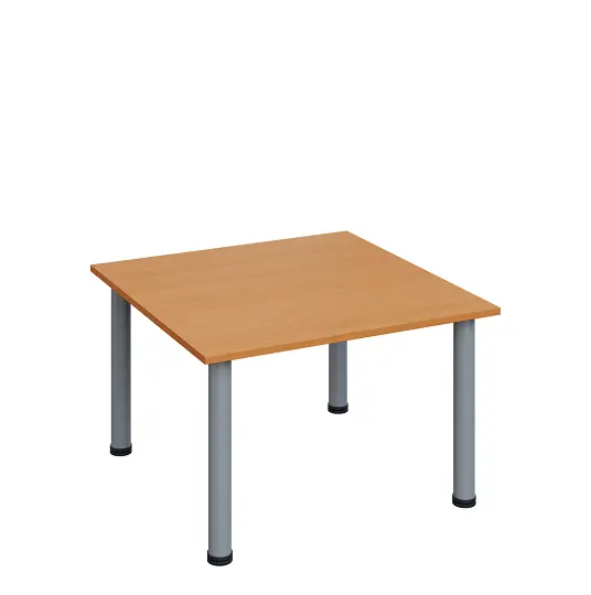 G-43 Konferenční stolek 800 x 800 mm, deska 18 mm, buk royal / nohy stříbrné RAL9006