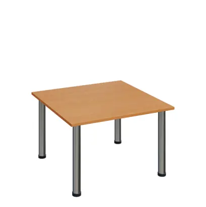 G-43 Konferenční stolek 800 x 800 mm, deska 18 mm, buk royal / nohy chrom