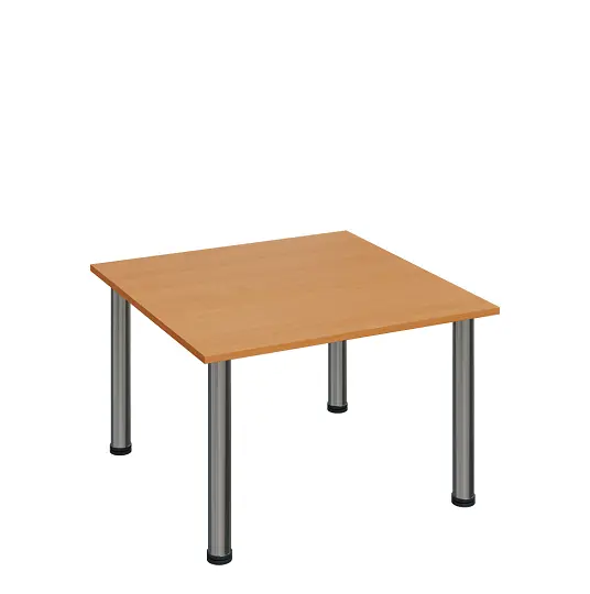 G-43 Konferenční stolek 800 x 800 mm, deska 18 mm, buk royal / nohy chrom