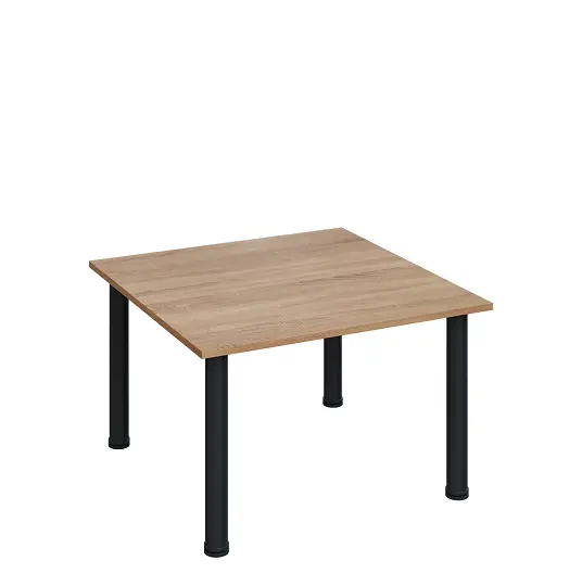 G-43 Konferenční stolek 800 x 800 mm, deska 18 mm, dub bardolino / nohy černé RAL9005