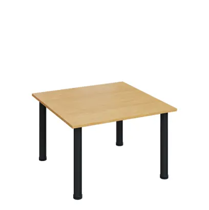 G-43 Konferenční stolek 800 x 800 mm, deska 18 mm, javor horský / nohy černé RAL9005