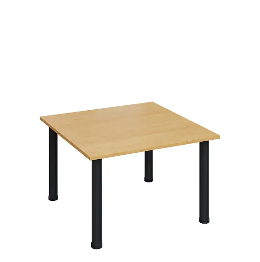 G-43 Konferenční stolek 800 x 800 mm, deska 18 mm, javor horský / nohy černé RAL9005