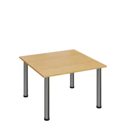 G-43 Konferenční stolek 800 x 800 mm, deska 18 mm, javor horský / nohy chrom