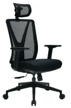 XENA kancelářská židle s podhlavníkem, kříž černý, černá