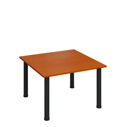 G-43 Konferenční stolek 800 x 800 mm, deska 18 mm, třešeň šumavská / nohy černé RAL9005