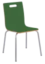 MEGAN jídelní židle tmavě zelená, kostra nerez