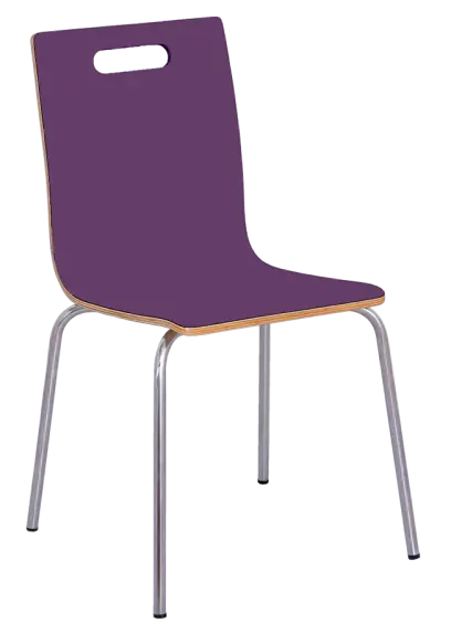 MEGAN jídelní židle fialová, kostra nerez