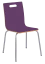 MEGAN jídelní židle fialová, kostra nerez