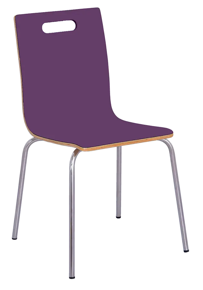 MEGAN jídelní židle fialová, kostra nerez