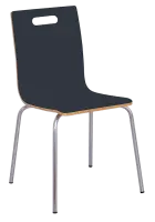 MEGAN jídelní židle antracit, kostra nerez