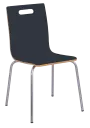 MEGAN jídelní židle antracit, kostra nerez