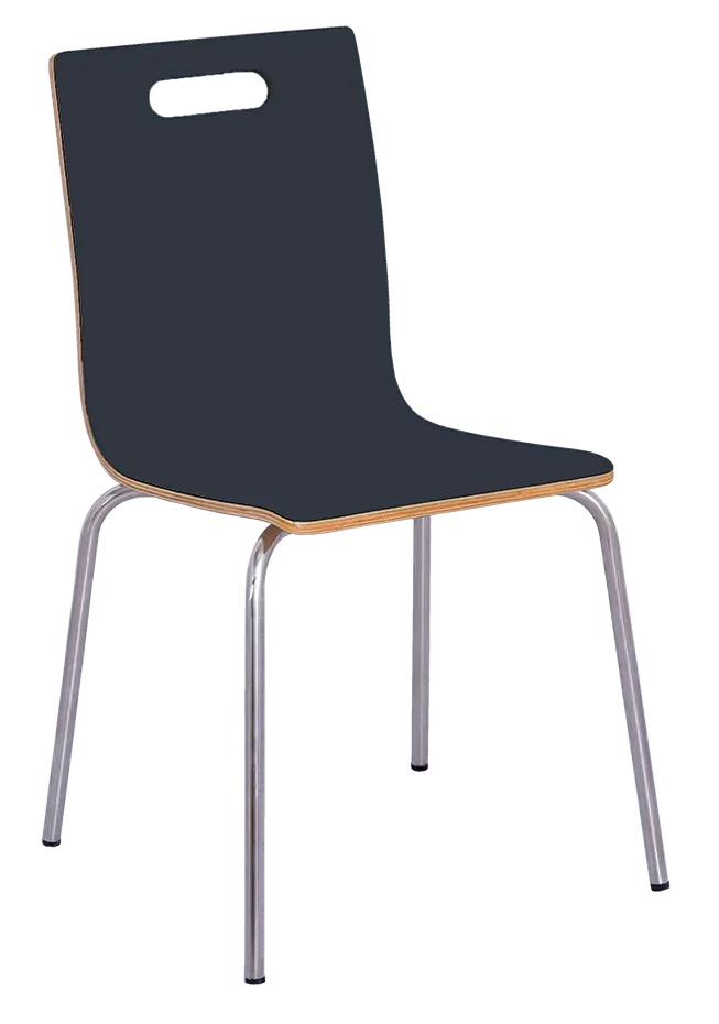 MEGAN jídelní židle antracit, kostra nerez