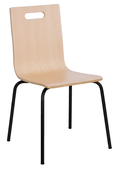 MEGAN jídelní židle dub bělený, kostra černá