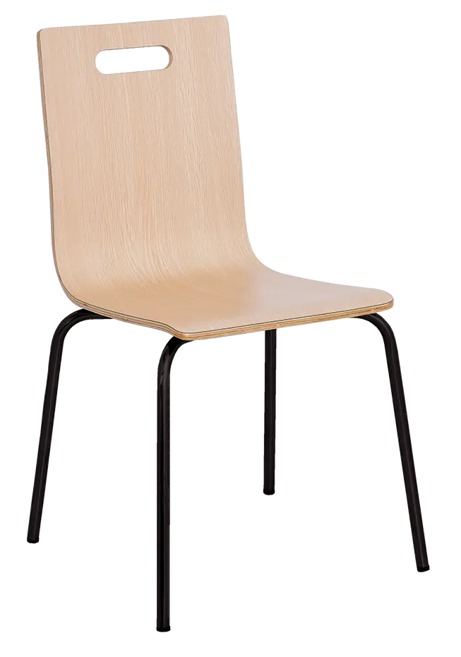 MEGAN jídelní židle dub bělený, kostra černá