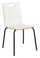 MEGAN jídelní židle bílá, kostra černá