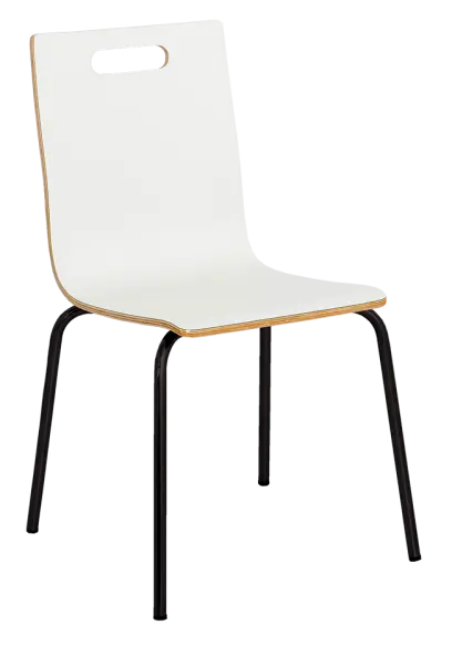 MEGAN jídelní židle bílá, kostra černá