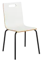 MEGAN jídelní židle bílá, kostra černá