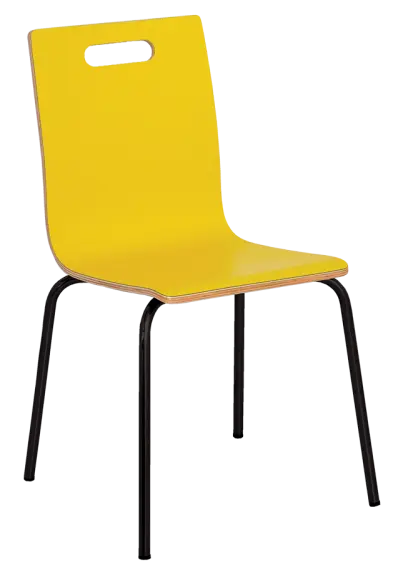 MEGAN jídelní židle žlutá, kostra černá